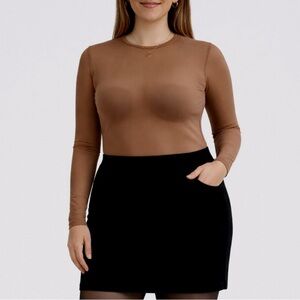 New Paxton sheer sleeve bodysuit Akira chic casual nightout